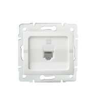 Gniazdo komputerowe pojedyncze RJ45Cat 6 Jack LOGI 02-1400-002 bi kolor biały | 25109 Kanlux