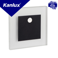 Oprawa przyschodowa APUS LED PIR B-NW 12DC 0.8W 4000K 14lm kwadratowy kolor czarny | 29856 Kanlux