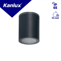 Oprawa sufitowa natynkowa AQILO IP65 DSO-GR kolor grafitowy 1xGU10 Ø70mm | 33362 Kanlux