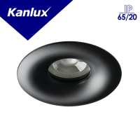 Oczko sufitowe DROXY IP65 DSO-B okrągły stop aluminium kolor czarny 1XGx5,3/GU10 | 33126 Kanlux