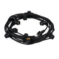 Girlanda GRL 11M10E27-B E27 IP44 10 x max 10W kolor czarny | 35754 Kanlux