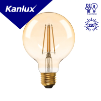 Lampa LEDBulb XLED 7W-WW G95 7W (55W) 725lm 2500K E27 filament globe bursztynowy | 36241 Kanlux