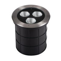 Oprawa dogruntowa TURRO LED 3X15W-NW 4000K 3600lm IP67 IK10 kolor srebrny | 18983 Kanlux