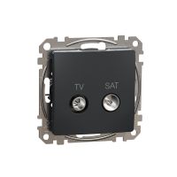 Gniazdo TV/SAT przelotowe (10dB), czarny antracyt, Sedna Design & Elements | SDD114478S Schneider Electric