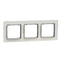 Ramka potrójna, szkło białe, efekt szkła, Sedna Design & Elements | SDD360803 Schneider Electric