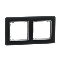 Ramka podwójna, szkło przydymione, efekt szkła, Sedna Design & Elements | SDD362802 Schneider Electric