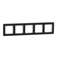 Ramka pięciokrotna, szkło przydymione, efekt szkła, Sedna Design & Elements | SDD362805 Schneider Electric