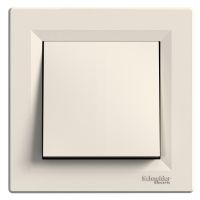 Łącznik schodowy z ramką 10AX250V zaciski śrubowe kremowy, Asfora | EPH0400323 Schneider Electric