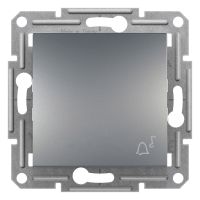 Przycisk dzwonek bez ramki stal, Asfora | EPH0800162 Schneider Electric
