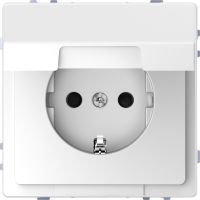 Gniazdko elektryczne SCHUKO  w. hng.lid, zamknięty., screwl. term., lotus white, System Design | MTN2310-6035 Schneider Electric