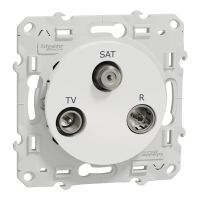 Gniazdo antenowe RTV-SAT końcowe, białe, Odace | S520461 Schneider Electric