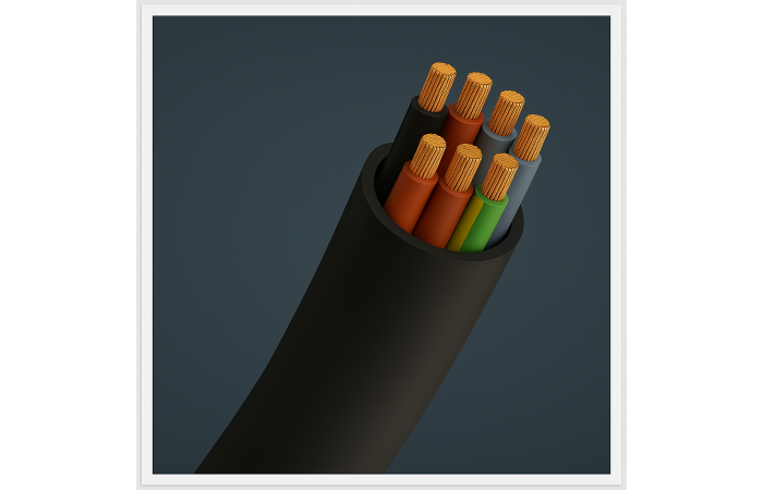 Przewód w izolacji gumowej H07RN-F (OnPD) 7x2,5 żo 450/750V BĘBEN | 5907702813158-B EK Elektrokabel