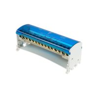 Blok rozdzielczy BRZ-2x15, uchylna klapka, na szynę TH 125A szary/niebieski | 49.615 Elektro-Plast Opatówek