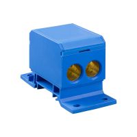 Blok rozdzielczy DB6-N 2x4-70mm²,2x4-50mm²,1x4-25mm² na szynę TH lub wkręt 500V 196A 6kV niebieski | 48.38 Elektro-Plast Opatówek
