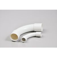 Kolanko sztywne dwukielichowe bezhalogenowe wtryskowe ZKHF 28 (PC/ABS) 750N białe (10szt) | 03.182 Elektroplast Stróża