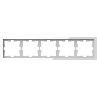 Ramka Merten D-Life pięciokrotna, biel kryształowa | MTN4050-6520 Schneider Electric