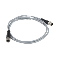 Kabel łączący OsiSense XZ proste męskie M12 4 piny kolankowe żeńskie M12 4 piny PVC 1m | XZCRV1511041C1 Telemecanique Sensors