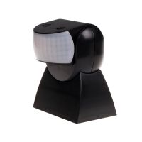 Czujnik ruchu PIR 180st DR-04B czarny IP65 Un=230V AC P=1200W montaż ścienny | DR-04B F&F