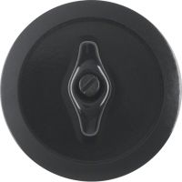 Płytka czołowa z pokrętłem do łącznika obrot., czarny, połysk, Serie 1930/Glas  | WTW1000BG Hager