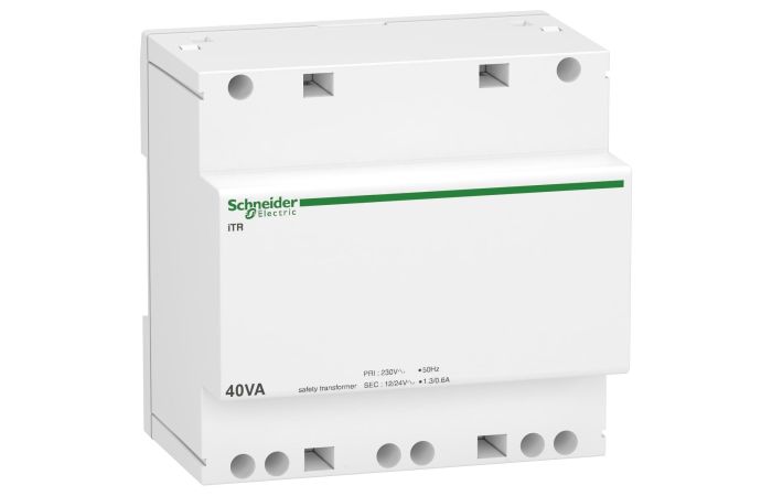 Modułowy transformator bezpiecznikowy iTR 230V 50-60 Hz wyjście 12-24V 40VA | A9A15220 Schneider Electric