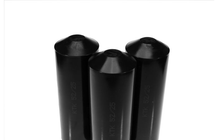 Kapturek termokurczliwy na końce kabli, KTK 6/2 czarny (100szt) | TKKK64002000030C0 Radpol