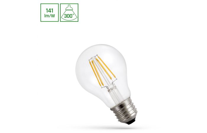 Żarówka LED GLS E-27 230V 8,5W COG NW CLEAR SPECTRUM | WOJ+14596 Wojnarowscy
