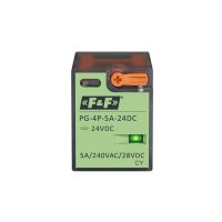 Przekaźnik 4xNO/NC, obciążalność (na kanał) 5A/240V AC lub 12A/28V DC, napięcie zasilania cewki 24V | PG-4P-5A-24DC F&F