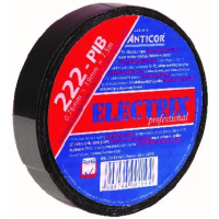 Taśma izolacyjna ELECTRIX 222-PIB 50mmx7,5m samowulkanizująca,elastyczna,samogasnąca,wop czarna | PE-222PIB0-0050007 Anticor