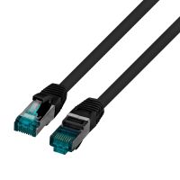 Patchcord RJ45 S/FTP kat. 6A LSZH czarny 0,5m | PC-6ASFTPLSZH-BK0.5 C C Partners