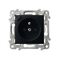 Gniazdo pojedyncze z uziemieniem z przesłonami torów prądowych z ładowarką, USB A+C | GP-1ZZPUSBAC/m/33 Ospel
