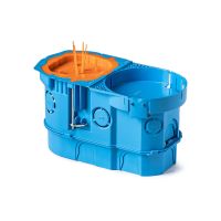 BUCIQ PRO Puszka do pustych ścian GK 2×60 mm, z pokrywą sygnalizacyjną, ekstragłęboka–do elektroniki | 34456203 Simet