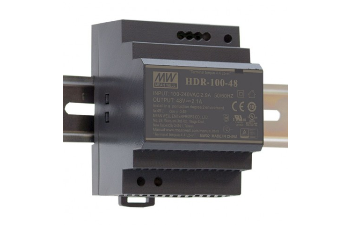 Zasilacz impulsowy 92W 24VDC 3,83A | HDR-100-24 Meanwell