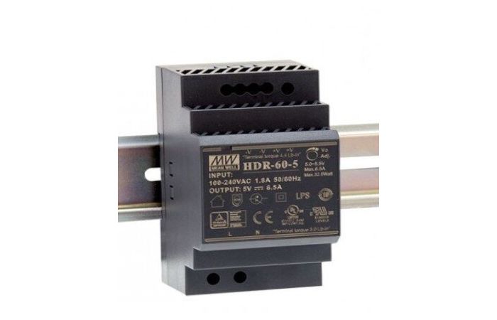 Zasilacz impulsowy 54W 12VDC 4,5A | HDR-60-12 Meanwell