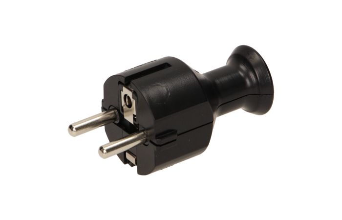 Wtyczka prosta rozbieralna Uni-Schuko 2P+Z 16A, czarny | WT-40/CZARNY Orno