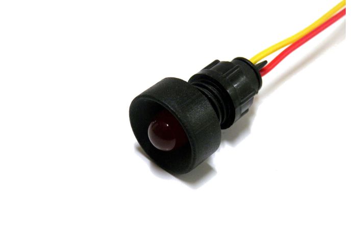 Lampka diodowa Klp 10R/12-24V czerwona, klosz fi 10mm | 84410001 Simet