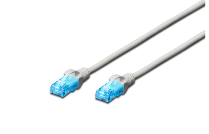 Patch cord RJ45/RJ45 U/UTP kat. 5e AWG 26/7 PVC szary (2m) | DK-1512-020 Assmann
