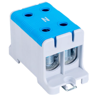 Złączka kompaktowa na szynę i płytę montażową, niebieska | FLEAL-95/2K Tracon