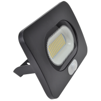 Reflektor SMD, czarny, z czujnikiem ruchu 220-240V AC, 50W, 4000K, IP65, 3750lm | RSMDLM50 Tracon