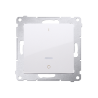Łącznik dwubiegunowy z podświetleniem LED (moduł) 10AX, szybkozłącza, biały DW2L.01/11 Simon 54 | DW2L.01/11 Kontakt Simon