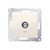 Gniazdo antenowe SAT pojedyncze, do instalacji indywidualnych, krem DASF1.01/41 Simon 54 | DASF1.01/41 Kontakt Simon
