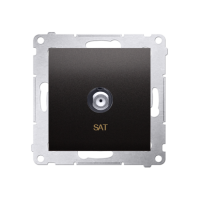 Gniazdo antenowe SAT pojedyncze, do instalacji indywidualnych, antracyt DASF1.01/48 Simon 54 | DASF1.01/48 Kontakt Simon