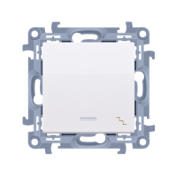 Łącznik schodowy z podświetleniem LED (moduł) 10AX, 250V, zac śrubowe, biały CW6L.01/11 Simon 10 | CW6L.01/11 Kontakt Simon