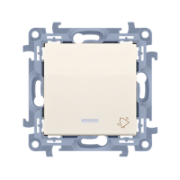Przycisk dzwonek z podświetleniem LED 10AX, 250V, zaciski śrubowe, krem CD1L.01/41 Simon 10 | CD1L.01/41 Kontakt Simon