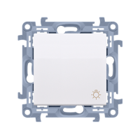 Przycisk światło (moduł) 10AX, 250V, zaciski śrubowe, biały CS1.01/11 Simon 10 | CS1.01/11 Kontakt Simon