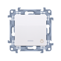 Przycisk światło z podświetleniem LED (moduł) 10AX, zaciski śrubowe, biały CS1L.01/11 Simon 10 | CS1L.01/11 Kontakt Simon