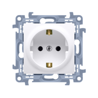 Gniazdo wtyczkowe Schuko pojedyncze 16A, 250V, zaciski śrubowe, biały CGSZ1.01/11 Simon 10 | CGSZ1.01/11 Kontakt Simon