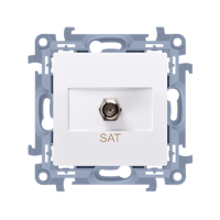 Gniazdo antenowe typu F pojedyncze, biały CASF1.01/11 Simon 10 | CASF1.01/11 Kontakt Simon