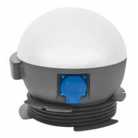 Lampa malarska FUTURE BALL 20W 230Vz gniazdami PL-FR wtyczka schucko, szara | 619236 Lena Lighting