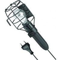 Oprawa warsztatowa PRACTIC 100W E27 230V IP20 z wyłacznikiem, czarna | 000126 Lena Lighting