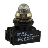 Lampka sygnalizacyjna L22GD 24-230V Fi-22mm, uniwersalna, klosz kopułkowy, biała | W0-LDU1-L22GD B Promet